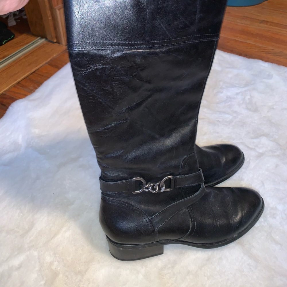 Ralph Lauren black leather boots